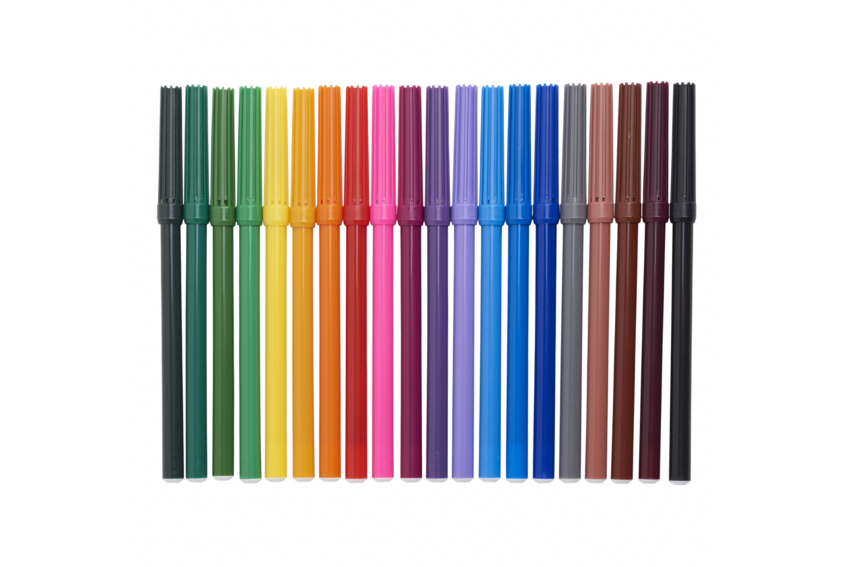 Viltstiften | de Rolf groep | basic 2 mm assorti, 20 stuks