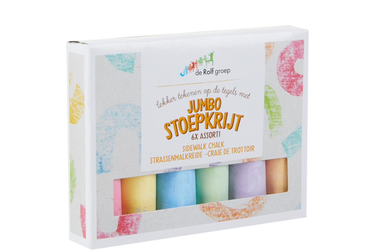 Stoepkrijt | de Rolf groep | assorti, 6 stuks