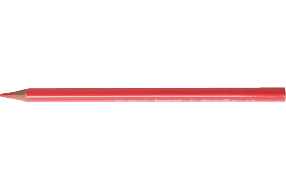 Kleurpotloden Bruynzeel driekantig roze, 12 stuks