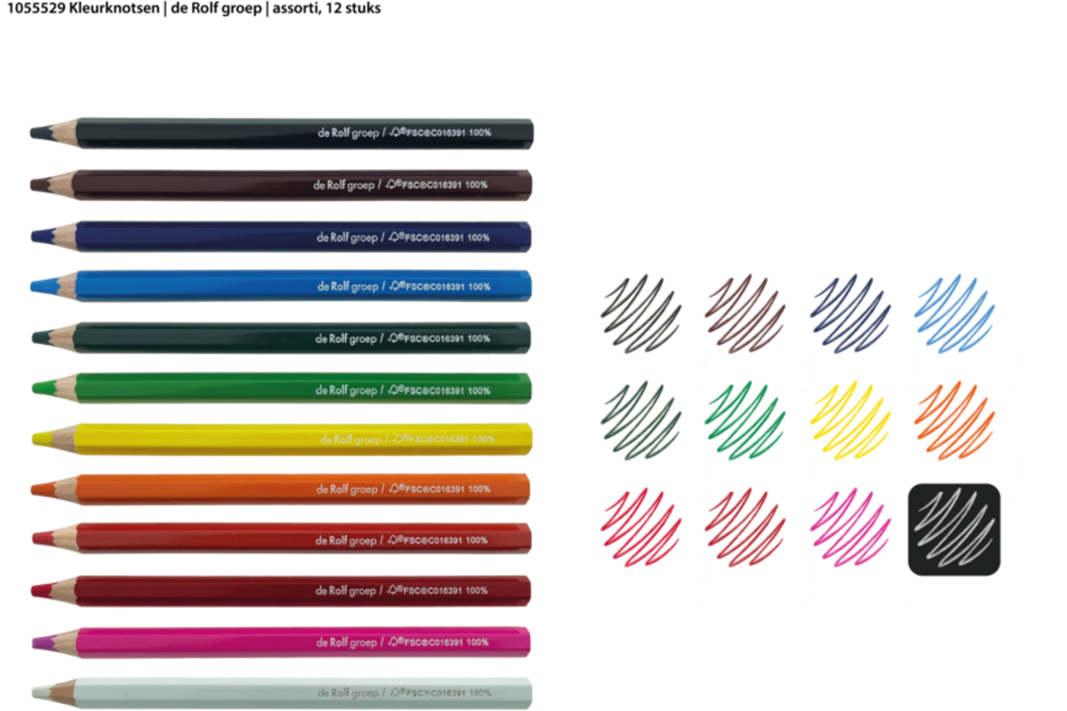 Kleurknotsen | de Rolf groep | 10 mm assorti, 12 stuks