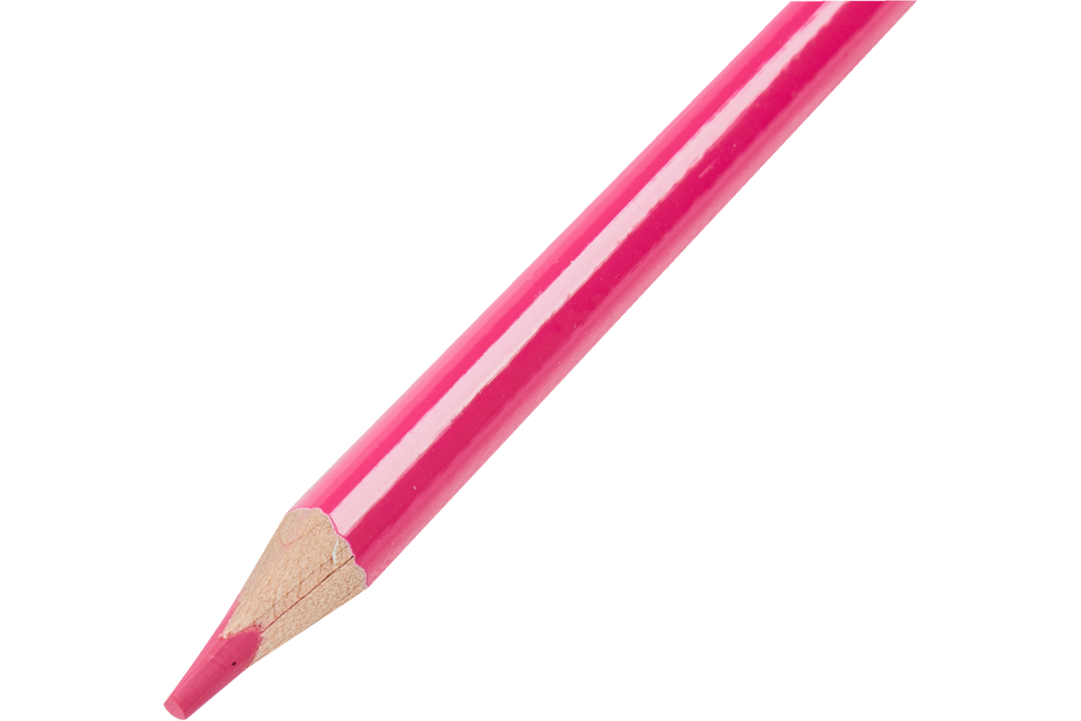 Kleurpotloden | de Rolf groep | driekantig roze, 12 stuks