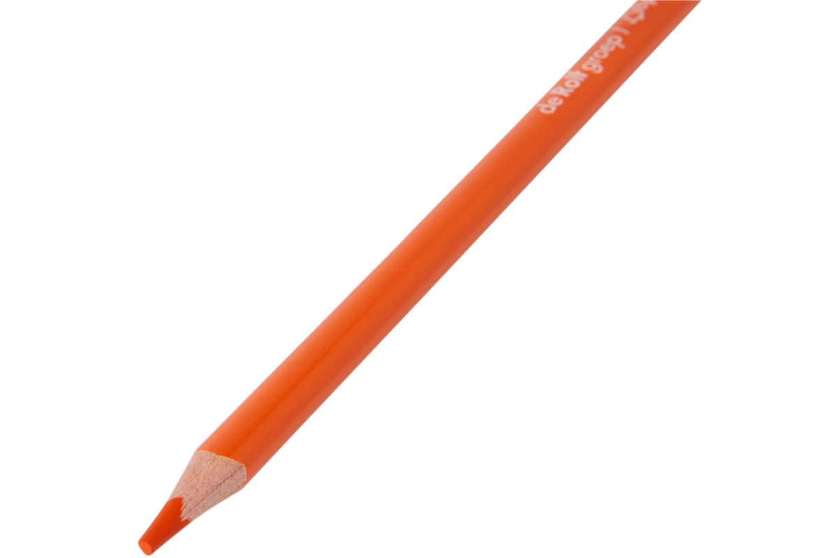 Kleurpotloden | de Rolf groep | driekantig oranje, 12 stuks