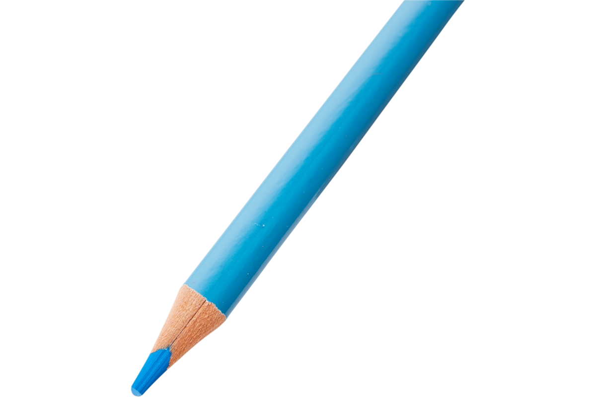Kleurpotloden | de Rolf groep | driekantig blauw, 12 stuks