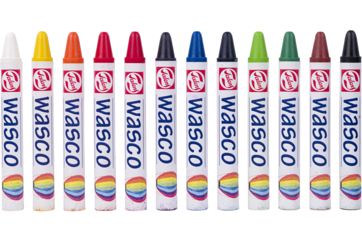 Waskrijt Wasco assorti, 12 stuks