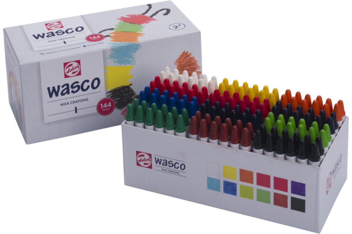 Waskrijt Wasco assorti, 144 stuks