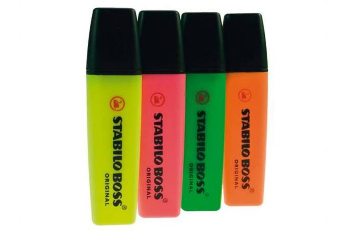 Markeerstift STABILO BOSS Original 4 stuks assorti
