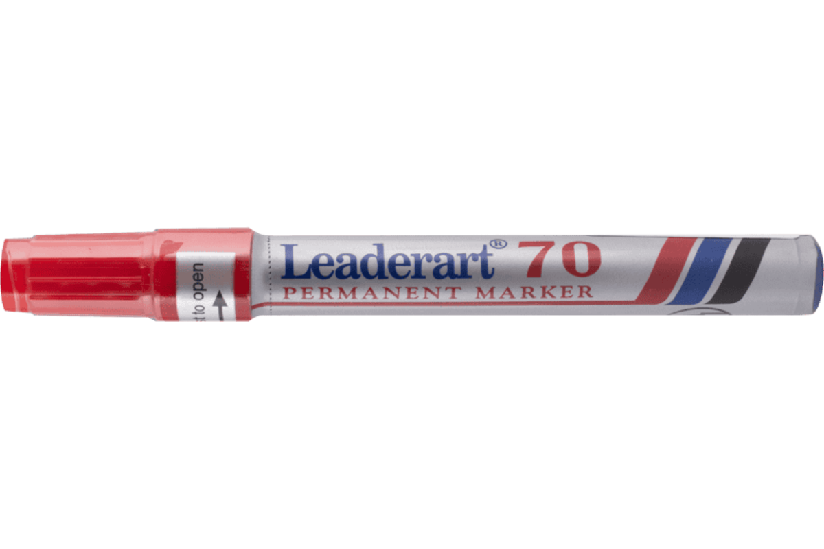 Permanent marker rond 1-3 mm rood