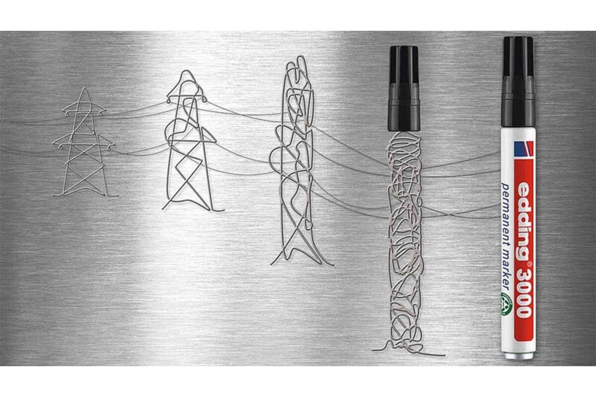 Permanent marker edding 3000 1,5-3 mm zwart