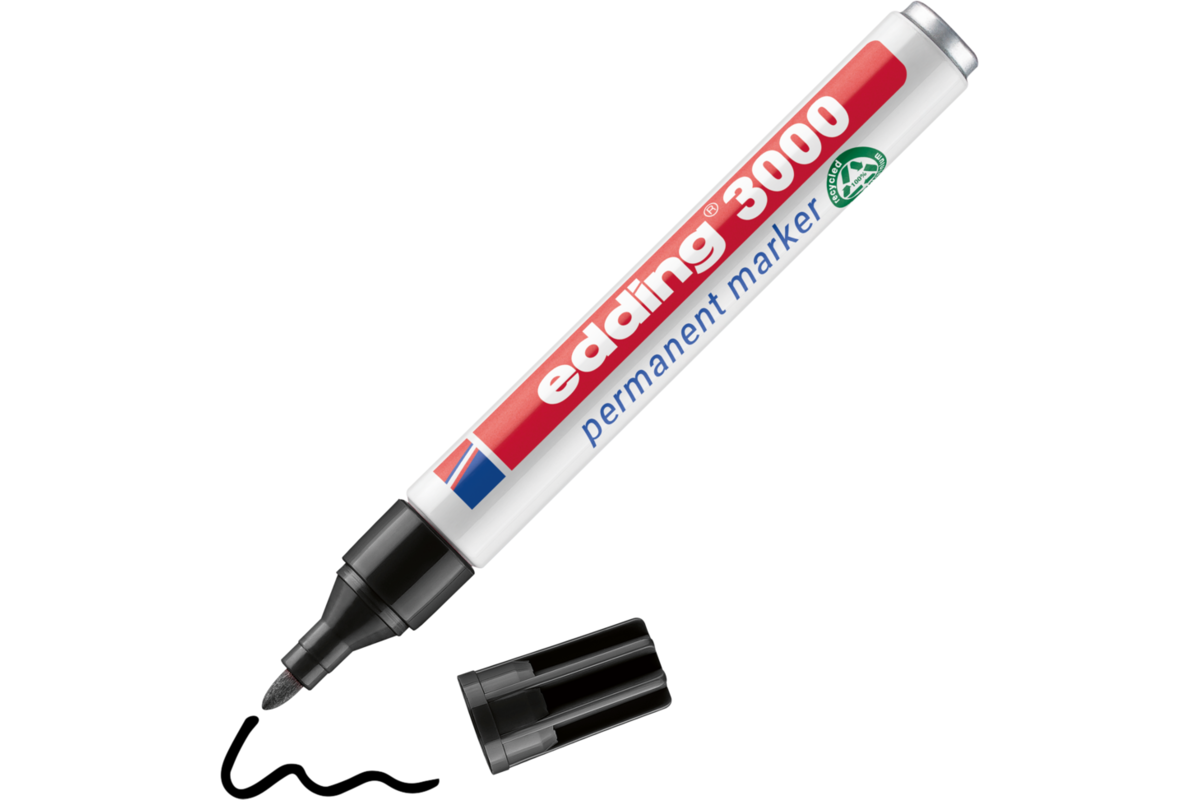 Permanent marker edding 3000 1,5-3 mm zwart