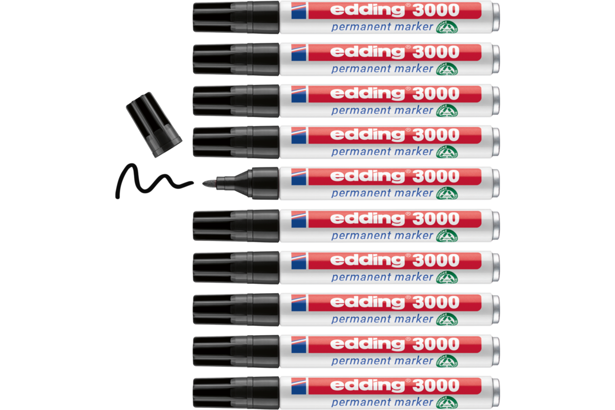 Permanent marker edding 3000 1,5-3 mm zwart