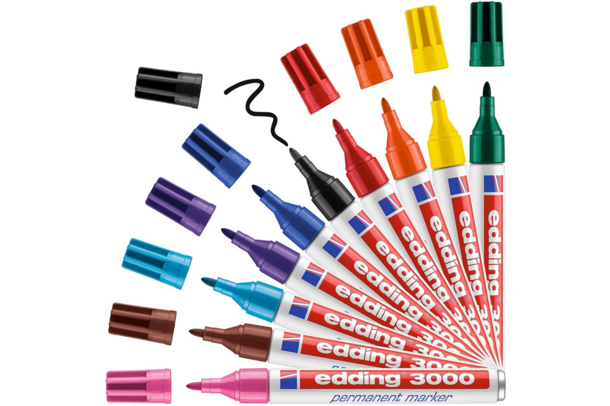 Permanent marker edding 3000 assorti 1,5-3 mm, 10 stuks