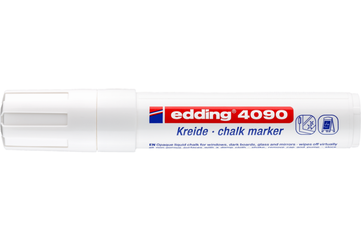 Krijtstift edding dik wit