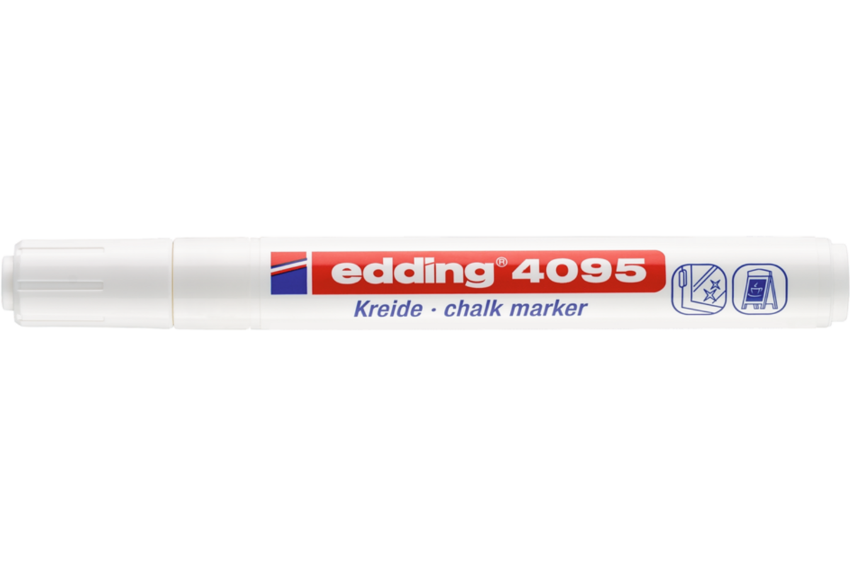 Krijtstift edding dun wit