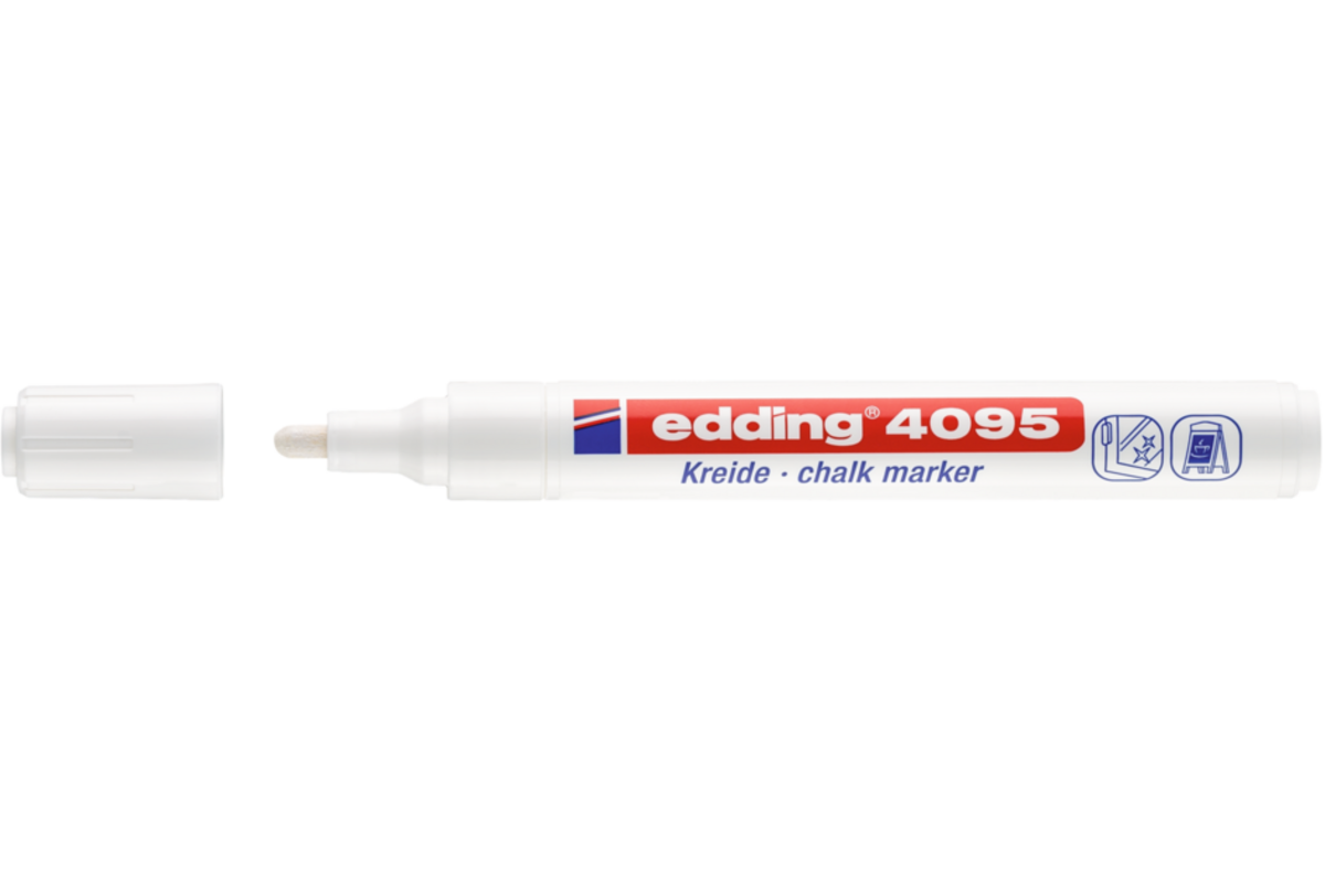 Krijtstift edding dun wit