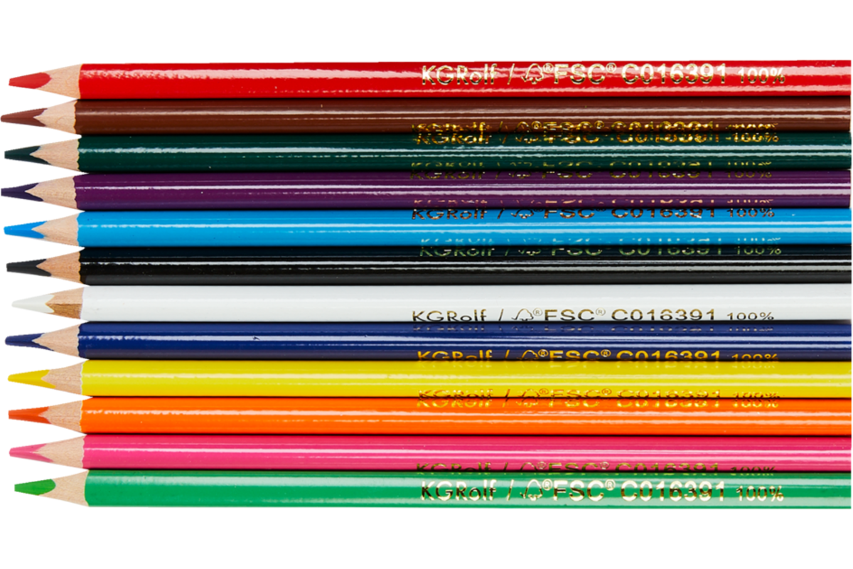 Kleurpotloden | de Rolf groep | driekantig 7,5 mm assorti classpack, 288 stuks