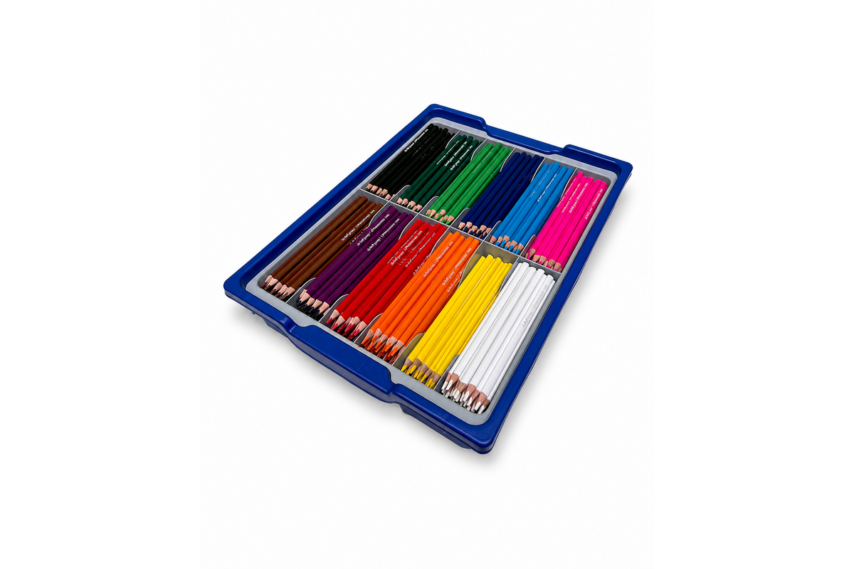 Kleurpotloden | de Rolf groep | driekantig 7,5 mm assorti classpack, 288 stuks