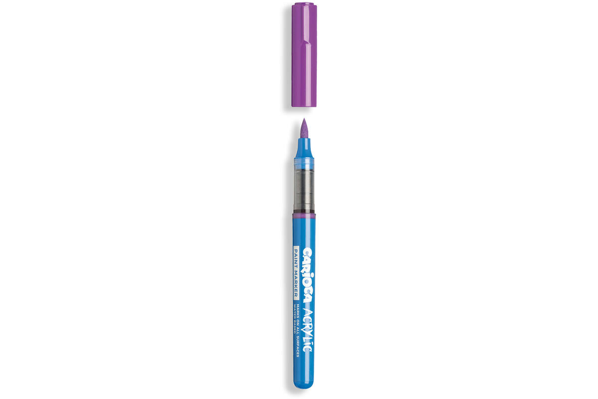 Acrylstiften Carioca assorti brush punt, 10 stuks