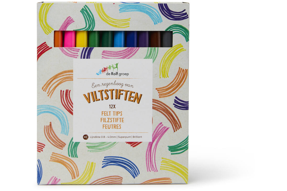 Viltstiften Driekantig | de Rolf groep | superpunt, 12 stuks