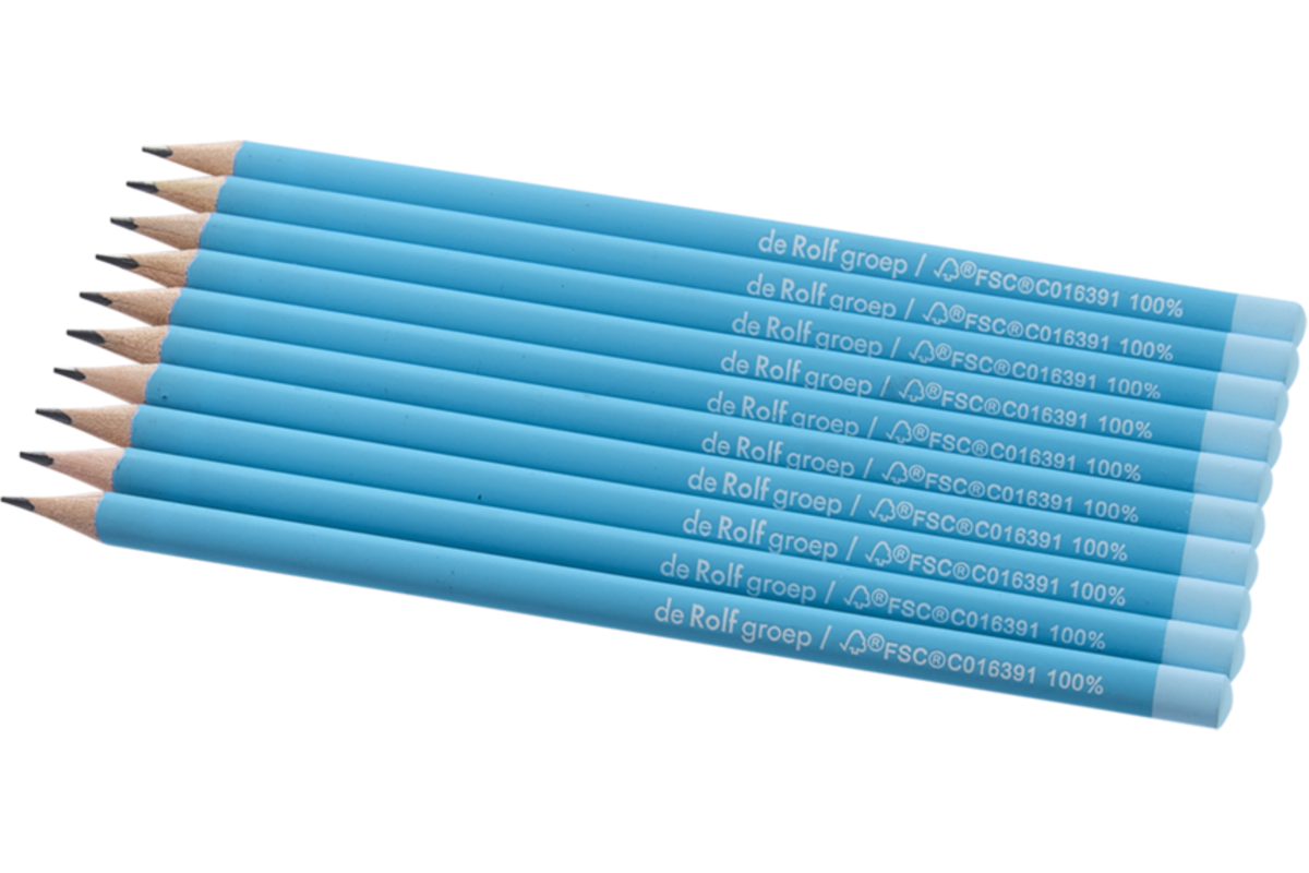 Schrijfpotloden | de Rolf groep | HB driekantig blauw, 72 stuks