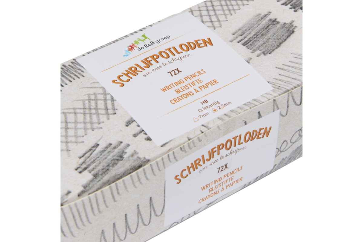 Schrijfpotloden | de Rolf groep | HB driekantig blauw, 72 stuks