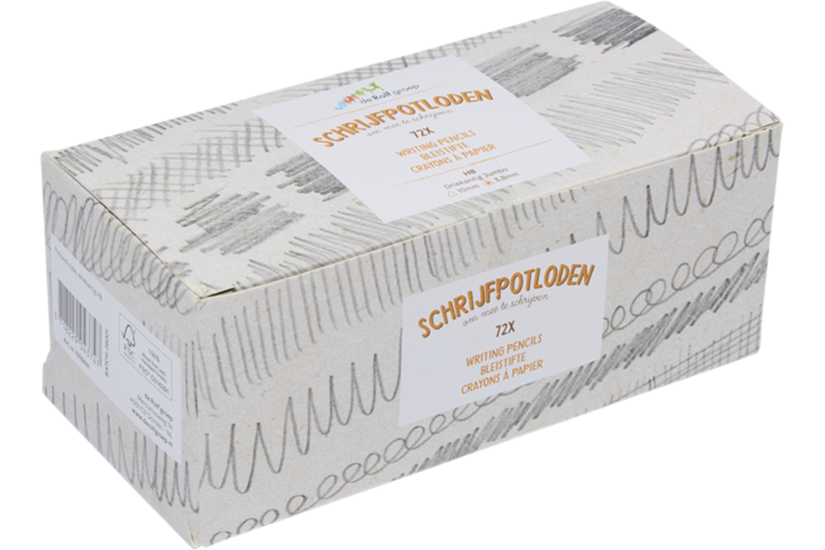 Schrijfpotloden Jumbo | de Rolf groep | HB driekantig blauw, 72 stuks