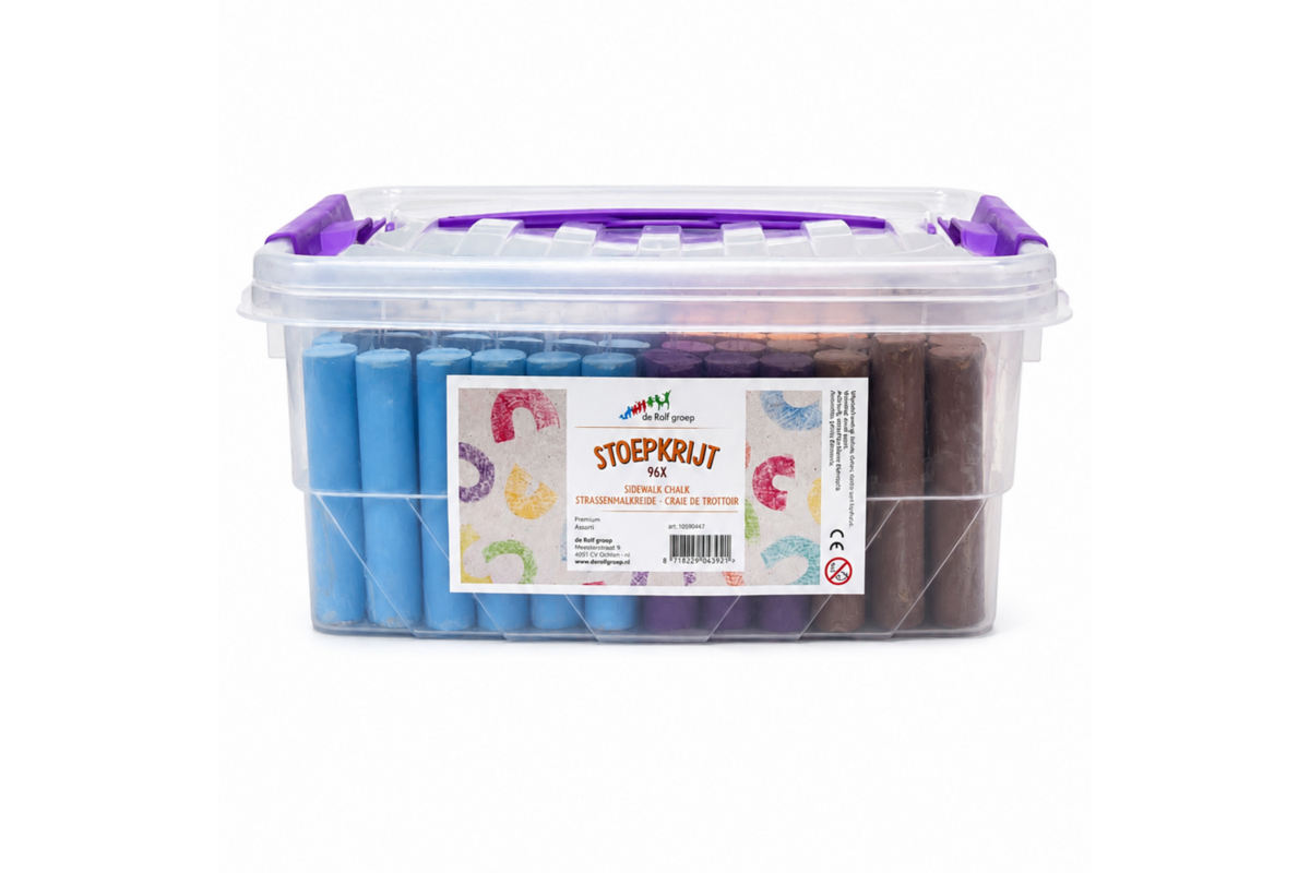 Stoepkrijt | de Rolf groep | Premium klassenpakket, 96 stuks