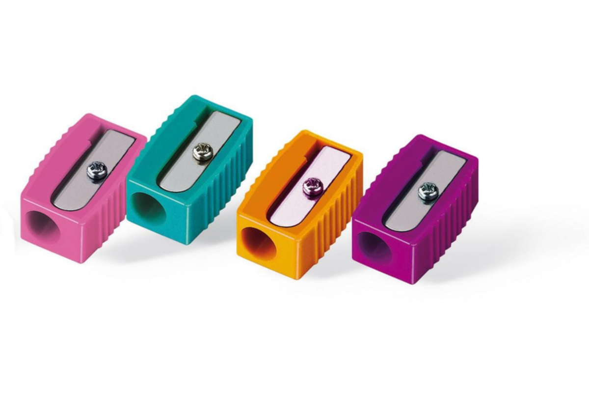 Puntenslijper enkel plastic assorti, 60 stuks