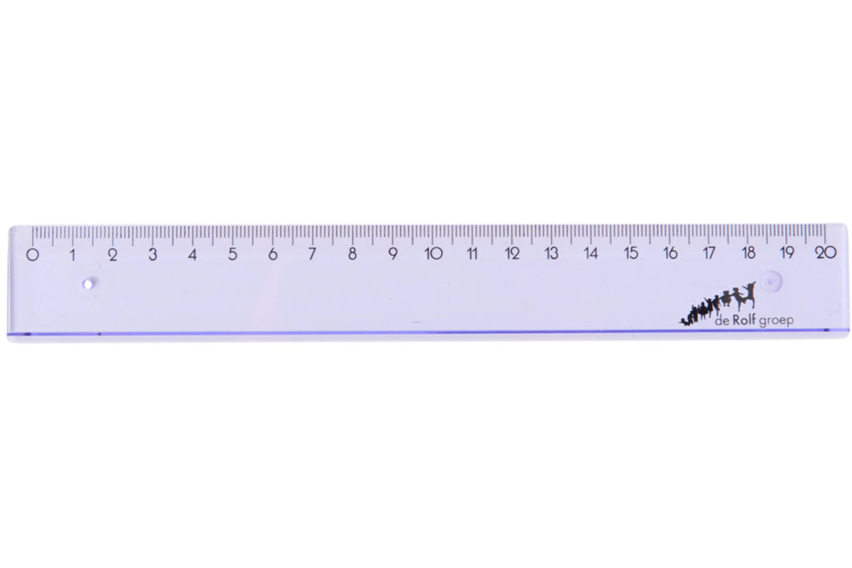 Liniaal plastic 20 cm, 20 stuks