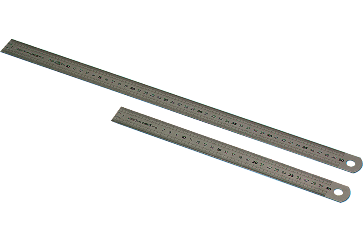 Liniaal roestvrijstaal, 30 cm