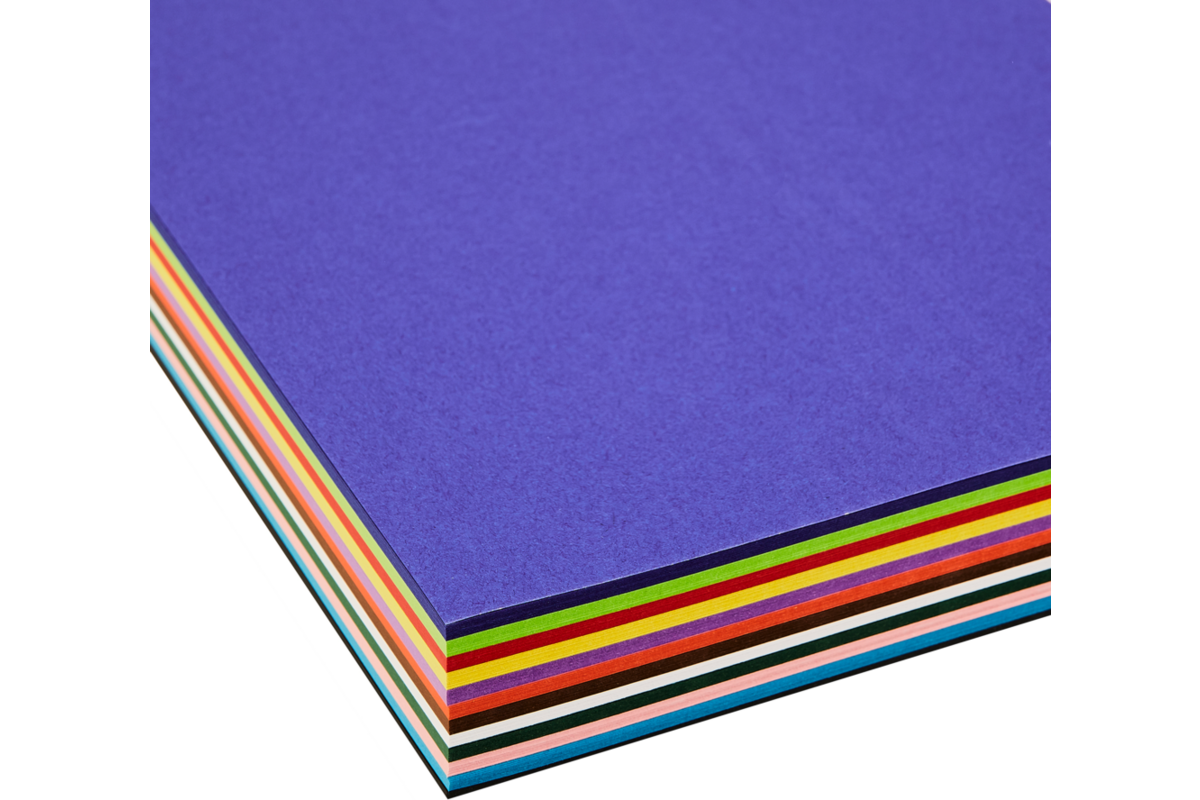 Wasco papier 25 x 32 cm ass. 240 vel in 12 kleuren, 120 grs.
