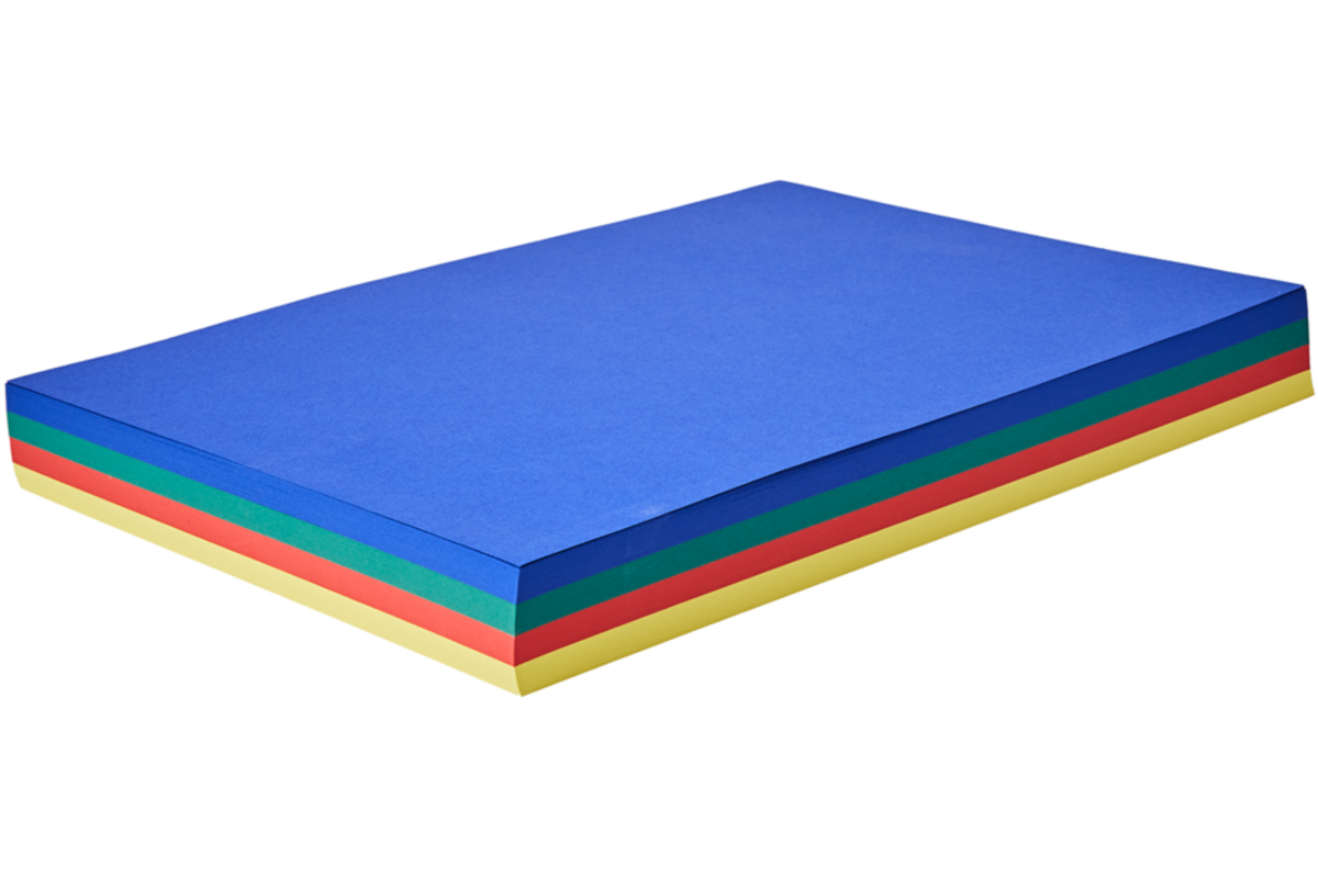 Tekenpapier A3, 4 kleuren 240 vel, 120 grs.