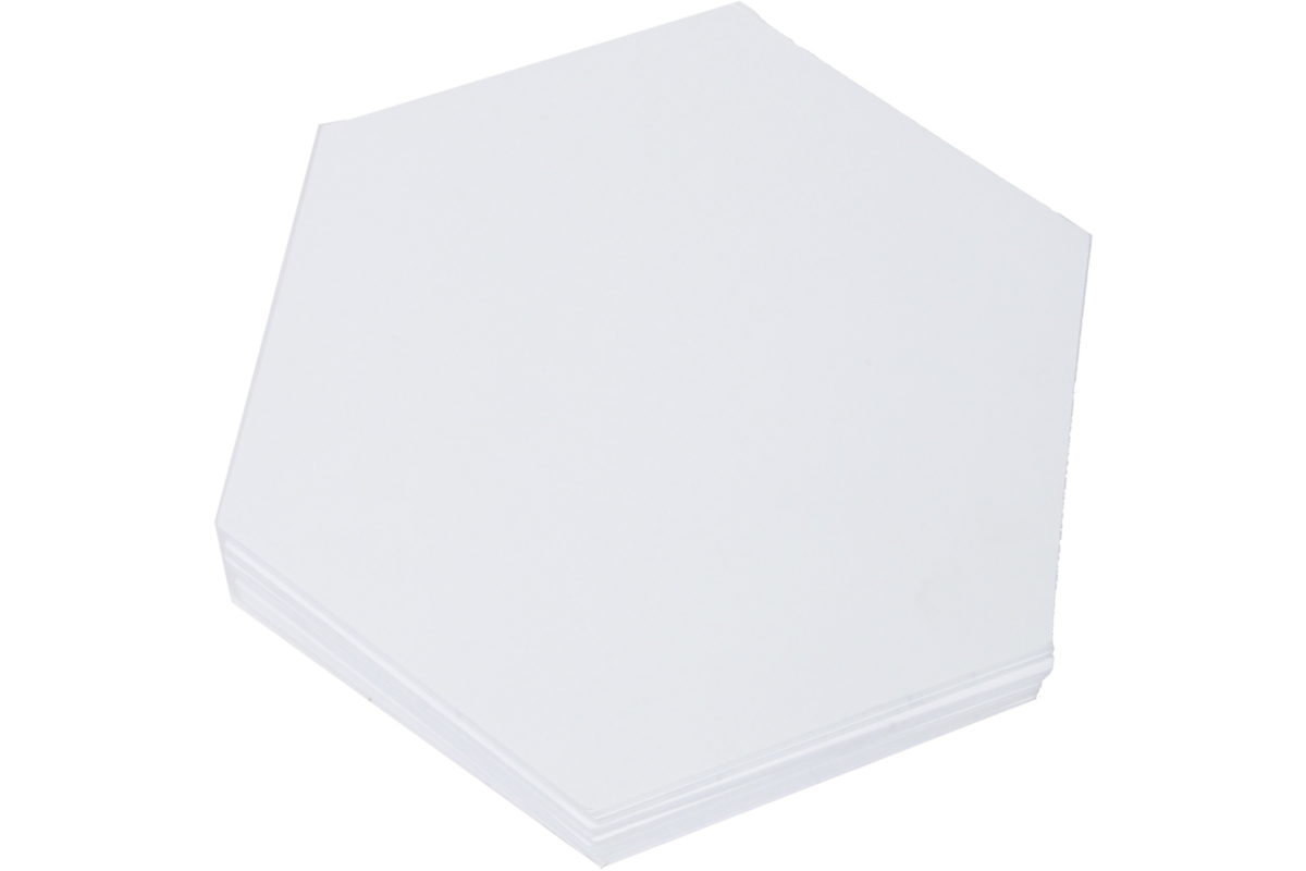 Tekenpapier zeshoek 20 cm wit 250 vel, 120 grs.