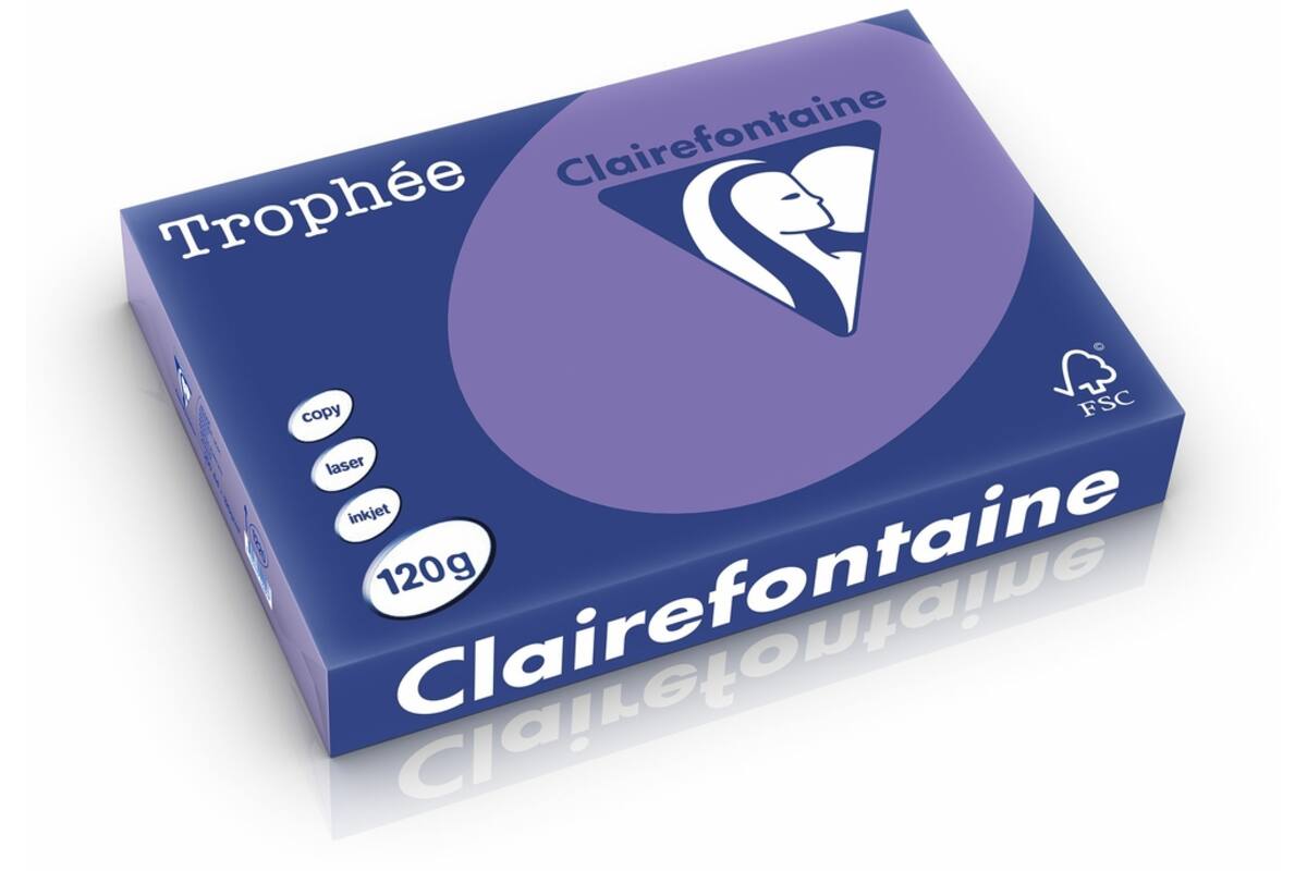 Omslagkarton violet FSC, A4 houtvrij 250 vel, 120 grs.