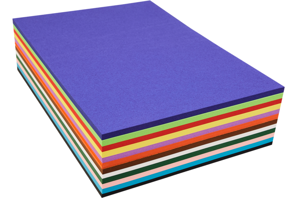 Tekenpapier Maskarade 23x33 cm 12 kleuren ass. 480 vel, 120 grs.