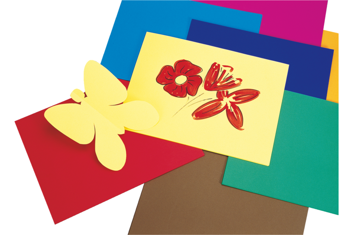 Tekenpapier dixtint 24,5 x 33,5 cm 10 kleuren 200 vel, 120 grs.