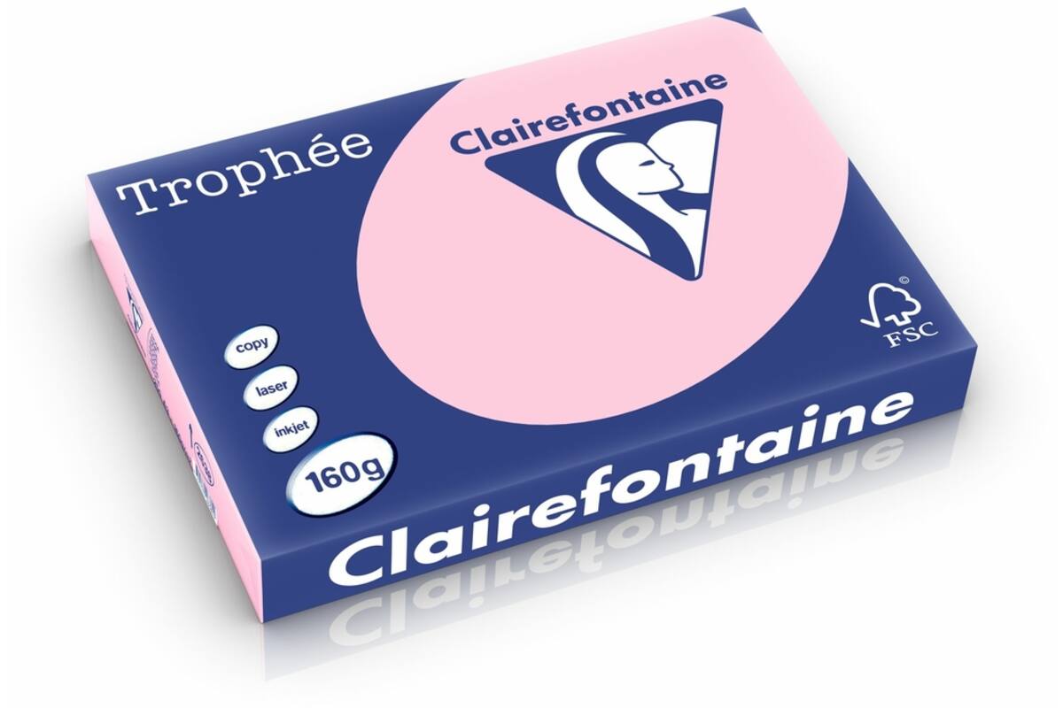 Omslagkarton roze A3, FSC houtvrij 250 vel, 160grs.