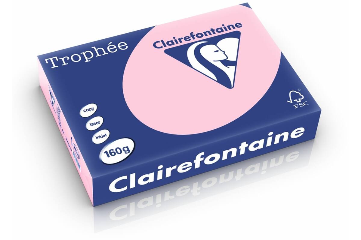 Omslagkarton roze A4, FSC houtvrij 250 vel, 160grs.