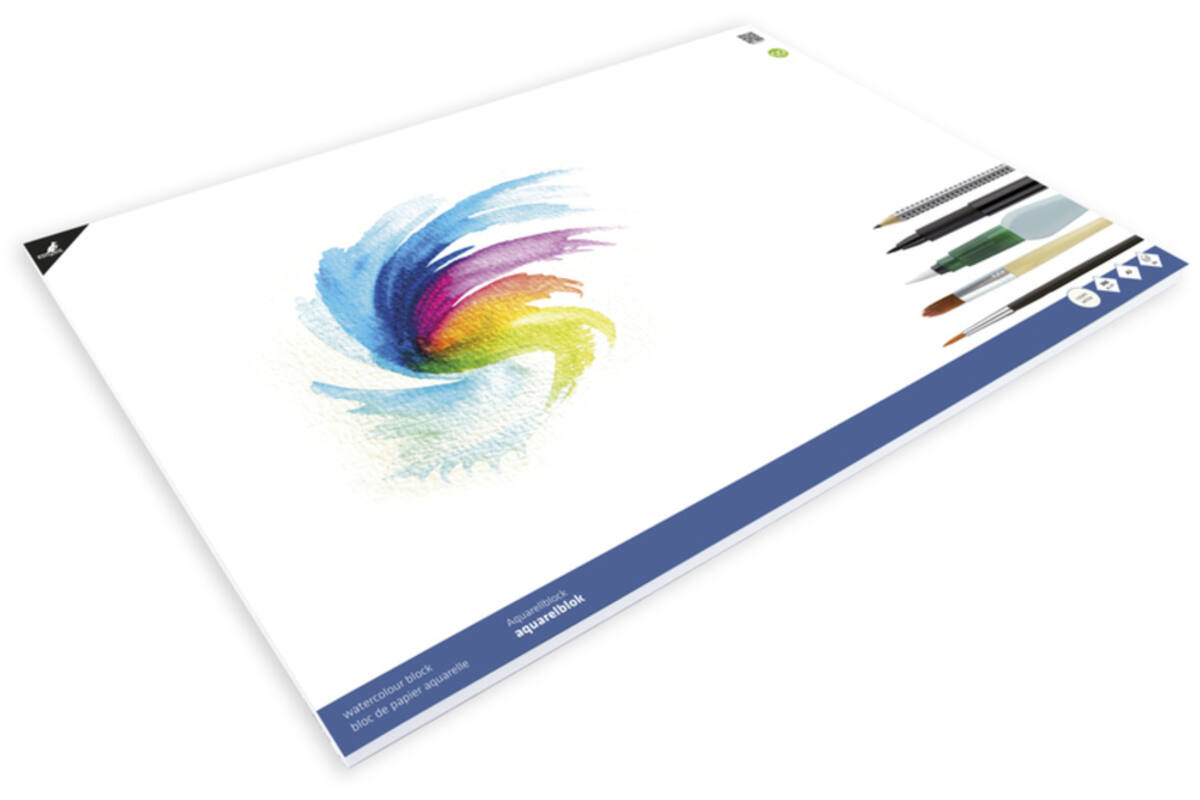 Aquarelpapier A2 roomwit 300 gram, 12 vel