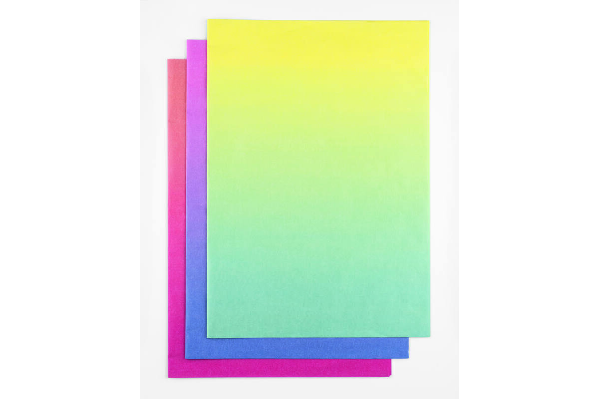 Zijdevloeipapier 50x70cm regenboog, 30 vel