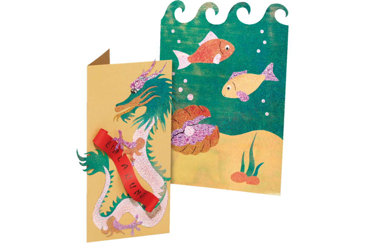 Knutselpapier iriscerend, 50 vel 14 x 14 cm in 10 kleuren, 75 grs.