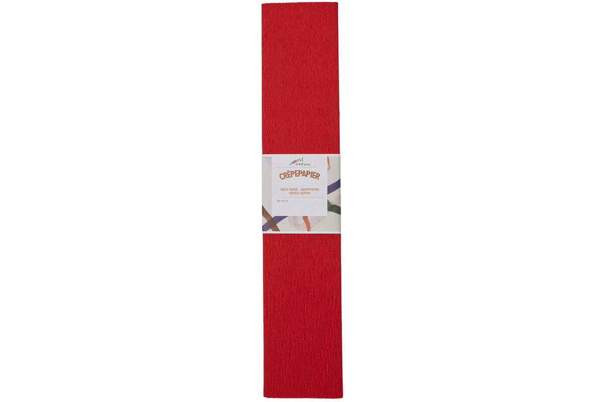 Crêpepapier rood 250 x 50 cm