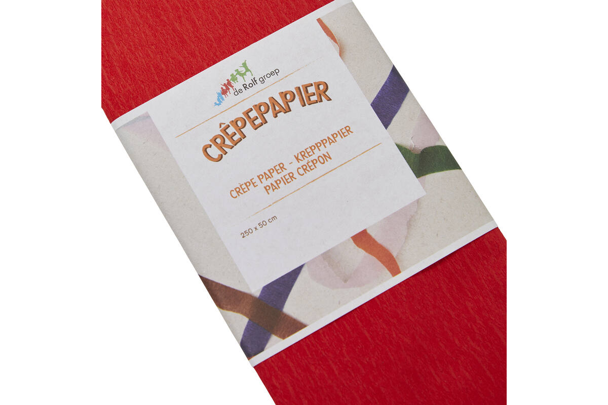 Crêpepapier rood 250 x 50 cm
