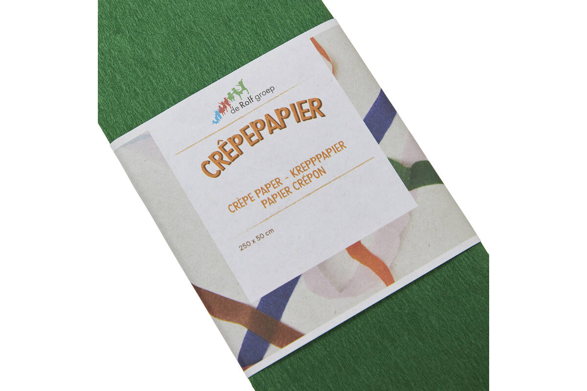 Crêpepapier donkergroen 250 x 50 cm