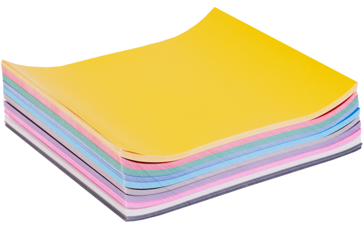 Sitspapier 16 x 16 cm 80 grs.  500 vel, 10 kleuren ass.