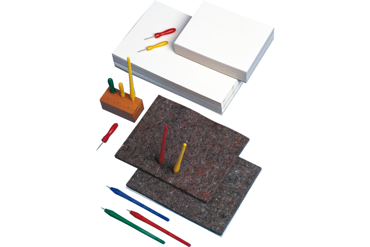 Prikkarton 12 x 16 cm 100 vel wit 250 grs.