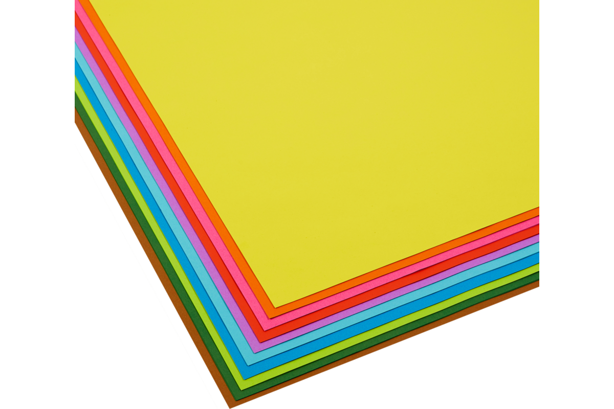 Knippapier 50 x 65 cm, 90 vel in 10 kleuren, 60 grs.