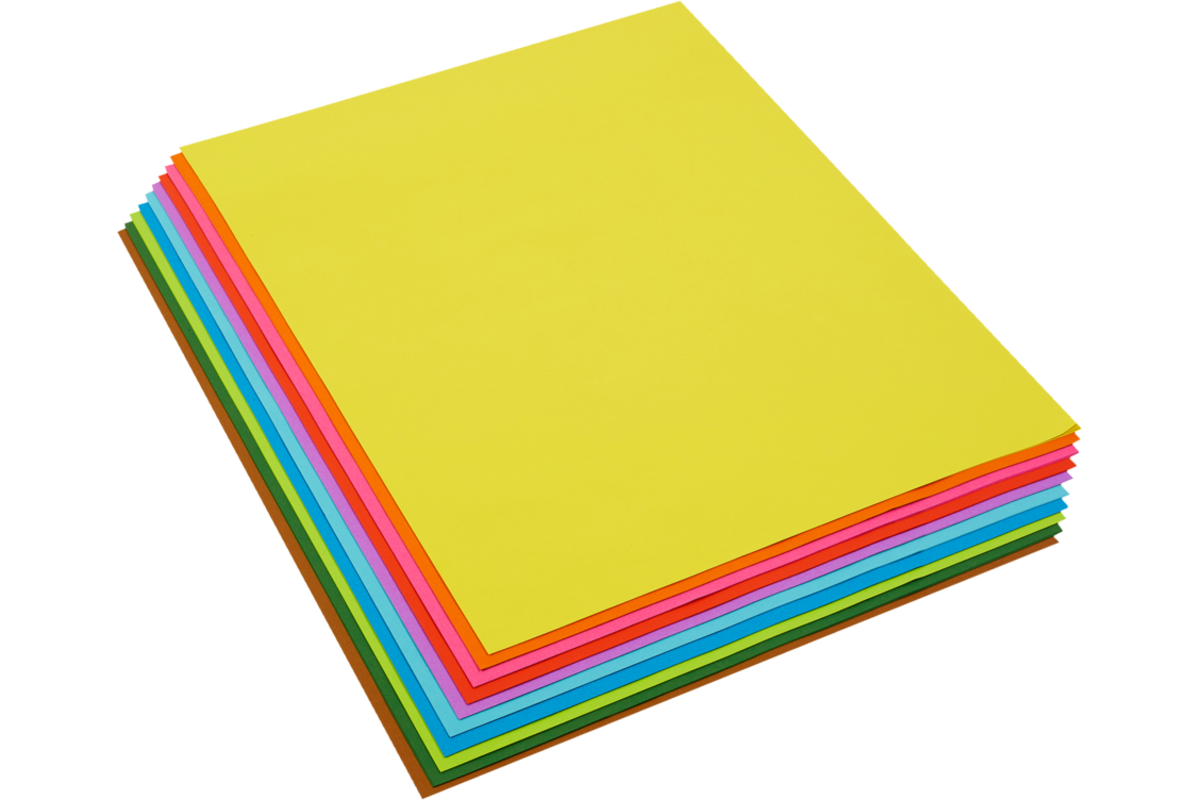 Knippapier 50 x 65 cm, 90 vel in 10 kleuren, 60 grs.