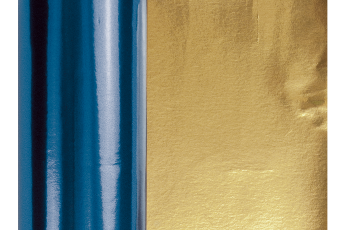 Aluminiumfolie goud/blauw 50 cm x 10 meter