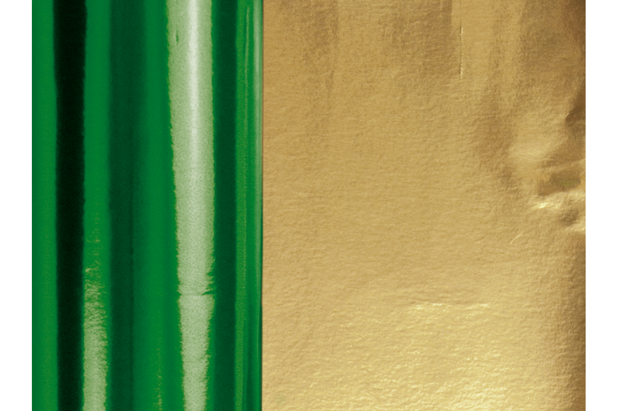 Aluminiumfolie groen/goud 50 cm x 10 meter