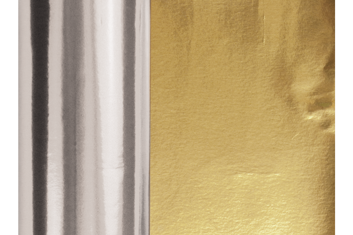 Aluminiumfolie goud/zilver 50 cm x 10 meter